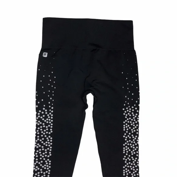 Fabletics Seamless Printed Leggings Size XS Black White Cropped Ankle Length - Picture 5 of 7